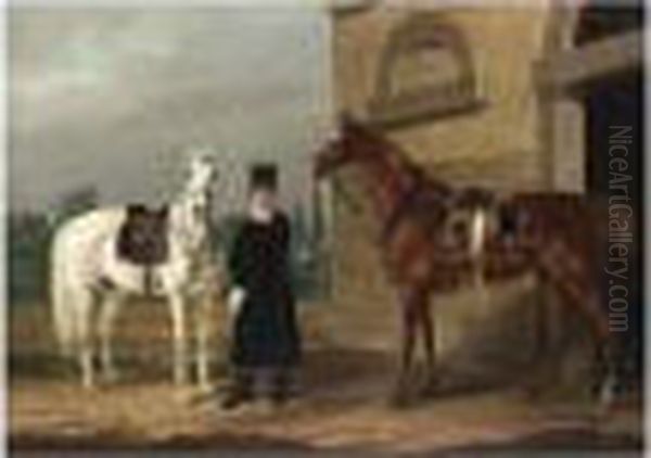 The Groom And His Horses - view 1
