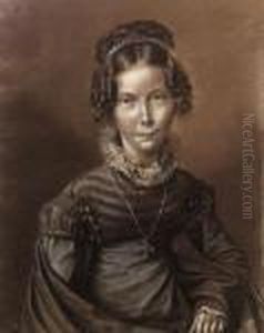 Portrait Of Alexandra Feodorovna, Wife Of Tsar Nicholas I by Franz Krutger