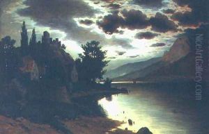 Landscape with the Moon by Fritz Chwala
