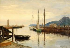 Segelskutor I Hamnen