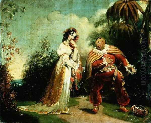 Two figures in Turkish costume in an Eastern landscape - view 1