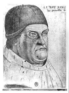 Portrait of Rene I 1409-80 Duke of Anjou by Jean de Court
