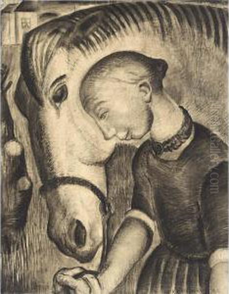 Girl With Horse - view 1