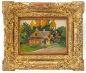 Landscape With An Izba by Constantin Kryschitskij