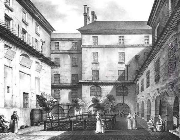 View of the Women's Yard at the Conciergerie Prison 1831 - view 1