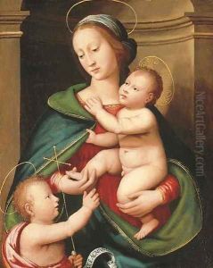 The Madonna and Child with the Infant Saint John the Baptist 2 by Antonio del Ceraiolo