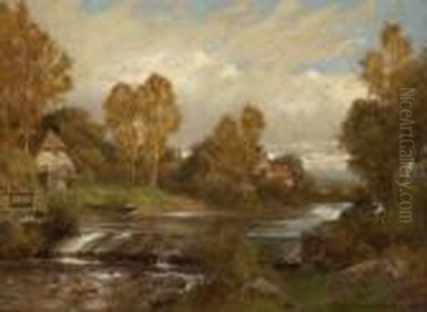 Flusslandschaft Mit
Bauernhausern. - view 1