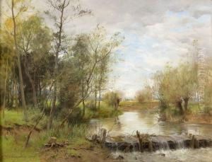 "landschaft Mit Wehr".