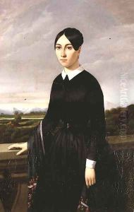 Lady in Black Dress by Etienne-Constant Carlin