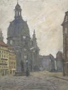 Die Frauenkirche In Dresden. by Gotthardt Kuehl