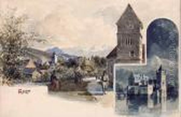 Anif Und Schloss Anif Bei Salzburg - view 1