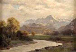 Ruckseitig Betitelt "goll Mit Almfluss" by Franz Kulstrunk