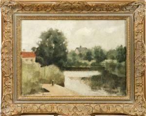 Landskap Med Vattendrag by Akke Kumlien