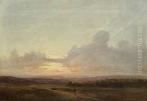 Weite Romantische Stimmungslandschaft by Karl Robert Kummer