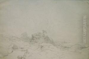 Sudlandische Landschaft, Mit Personenstaffage by Karl Robert Kummer