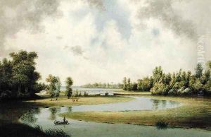 West River, New Haven, Connecticut, c.1854-60 by Benjamin H. Coe