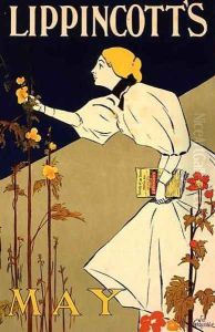 Reproduction of a poster advertising 'Lippincott's Magazine, May Issue', published in Philadelphia, 1895