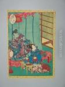 Deux Femmes Dans Un Interieur by Gototei Kunisada
