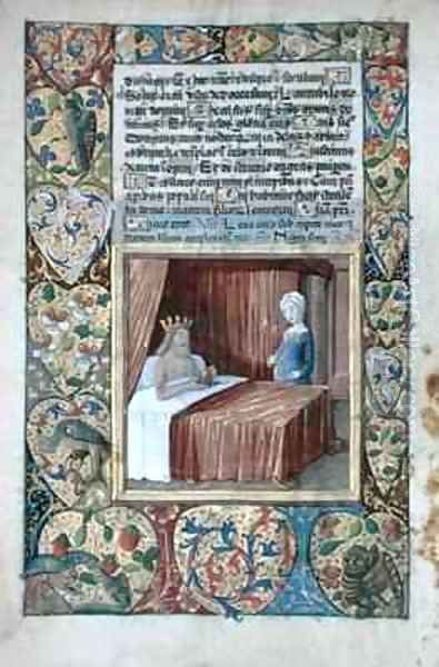 A king lying in bed - view 1