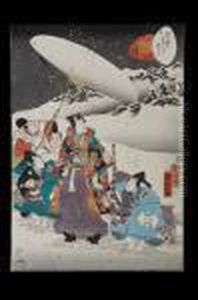 Szene Aus Dem Genji Monogatari