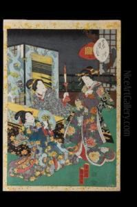 Oban. Szene Aus Dem Genji Monogatari