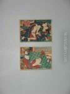 Des Couples Enlaces by Utagawa Kuniyoshi