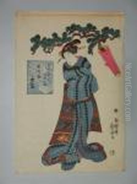 Une Jeune Femme Enkimono De Fete - view 1