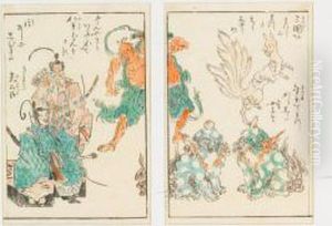 Three Woodblock Prints by Utagawa Kuniyoshi