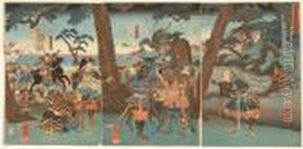 Battle Scene With Central Figure On Horseback - view 1