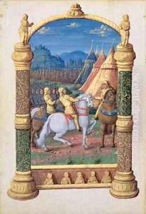 David and Absalom at war for the Crown by Jean Colombe