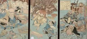 The Seven Lucky Gods At A Sake Party by Utagawa Kuniyoshi
