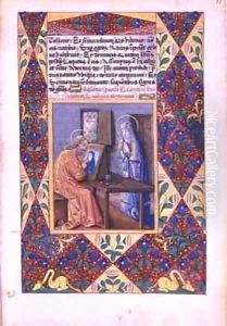 St Luke painting the Virgin Mary by Jean Colombe