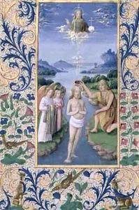 Baptism of Christ by Jean Colombe