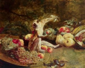 Stilleben Mit Affen by Ludwig Adam Kunz