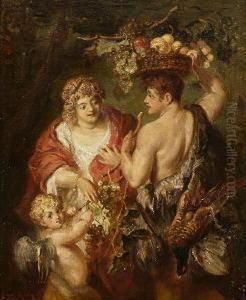 Bacchantische Szene. by Ludwig Adam Kunz