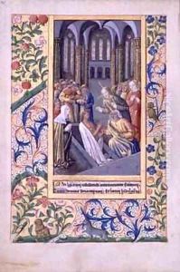Raising of Lazarus by Jean Colombe