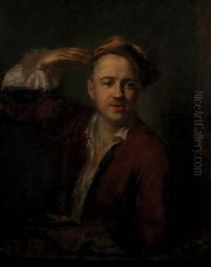 Self-portrait With A Palette by Johann Kupetzki