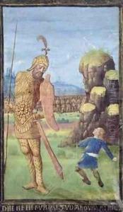 David and Goliath by Jean Colombe