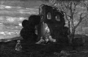 Romische Landschaft. by Max Kuschel
