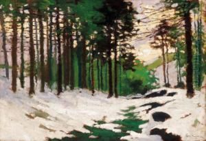 Snowy Pine Forest