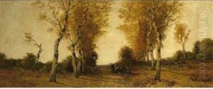 An Autumn Landscape With Figures On A Path by Cornelis Kuypers