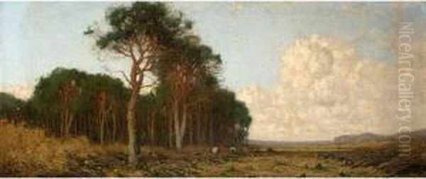 Woodcutters In A Forest Landscape - view 1