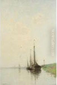 Dutch River Scene by Cornelis Kuypers