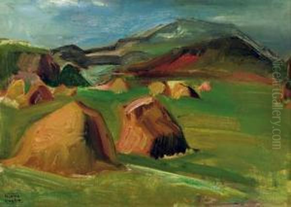 A Landscape With Haystacks - view 1