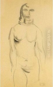 Study Of A Standing Nude by Harrie Kuyten