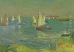 Sailing Boats On A Lake.. Sailing Boats On A Lake..