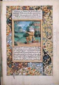 King David in penitence before God the Father by Jean Colombe