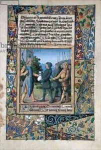 King Solomons subjects bringing tribute by Jean Colombe
