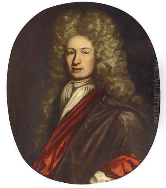 Portrait of William Rawson of Bradford Manor House, bust-length, in red robes and white stock - view 1