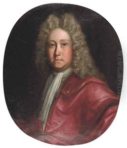 Portrait of William Rawson of Bolling, bust-length, in red robes and white stock